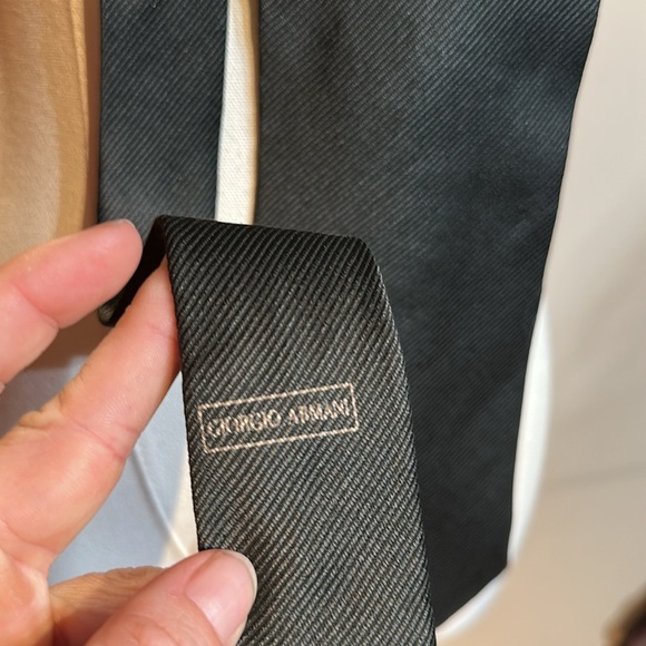 Giorgio Armani cravatte vintage Classic Black Tie - Picture 2 of 4